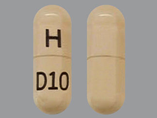 This is a Capsule imprinted with H on the front, D10 on the back.