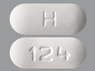 This is a Tablet imprinted with H on the front, 124 on the back.