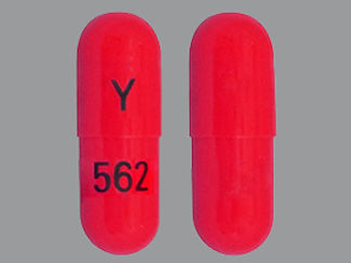 This is a Capsule Er 12 Hr imprinted with Y on the front, 562 on the back.