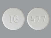 Lanthanum Carbonate: Esto es un Tableta Masticable blanquecine redondo imprimido con IG en la parte delantera, 477 en la parte posterior, y es fabricado por EXELAN PHARMACE.