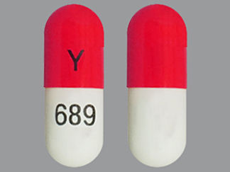 This is a Capsule Er 12 Hr imprinted with Y on the front, 689 on the back.