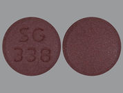 Bupropion Sr: This is a Tablet Er 12 Hr imprinted with SG  338 on the front, nothing on the back.