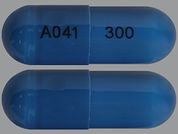 Cefdinir: This is a Capsule imprinted with A041 on the front, 300 on the back.