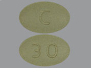 Cinacalcet Hcl: This is a Tablet imprinted with C on the front, 30 on the back.