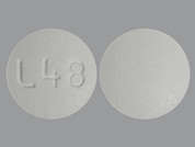 Darifenacin Er: This is a white round Tablet Er 24 Hr imprinted with L48 on the front, nothing on the back, and is manufactured by MACLEODS PHARMA.