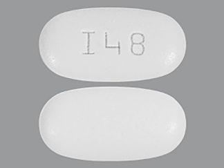 This is a Tablet imprinted with I48 on the front, nothing on the back.