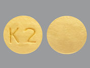 Deblitane: This is a Tablet imprinted with K2 on the front, nothing on the back.