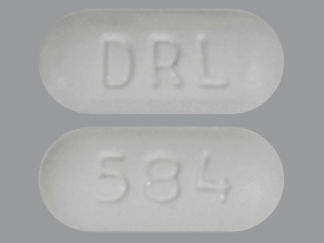 This is a Tablet imprinted with DRL on the front, 584 on the back.