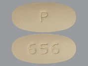 Zileuton: This is a Tablet Er Multiphase 12 Hr imprinted with 656 on the front, P on the back.