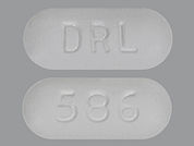 Ezetimibe-Simvastatin: This is a Tablet imprinted with DRL on the front, 586 on the back.