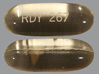 This is a Capsule imprinted with RDY 267 on the front, nothing on the back.