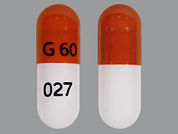 Trospium Chloride: This is a Capsule Er 24 Hr imprinted with G60 on the front, 027 on the back.