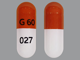 This is a Capsule Er 24 Hr imprinted with G60 on the front, 027 on the back.