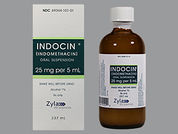 Indocin: This is a Suspension Oral imprinted with nothing on the front, nothing on the back.