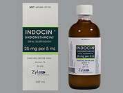 Indocin: This is a off-white Suspension Oral imprinted with nothing on the front, nothing on the back, and is manufactured by EGALET/ZYLA LIF.