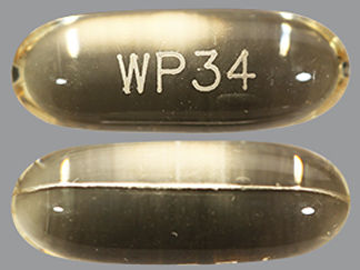 This is a Capsule imprinted with WP34 on the front, nothing on the back.