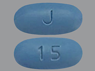 This is a Tablet imprinted with J on the front, 15 on the back.