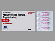 Hydrocortisone Acetate: This is a Suppository Rectal imprinted with nothing on the front, nothing on the back.