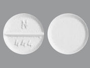 Misoprostol: This is a Tablet imprinted with N  444 on the front, nothing on the back.