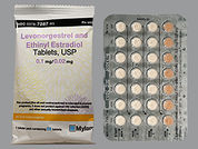 Levonorgestrel-Eth Estradiol: This is a Tablet imprinted with 201 or 271 on the front, nothing on the back.