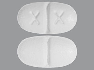 This is a Tablet imprinted with X X on the front, nothing on the back.