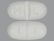 Nevirapine: This is a Tablet imprinted with M L on the front, 1 1 on the back.