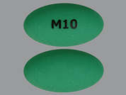 Methoxsalen: This is a green oval Capsule Liquid-filled Rapid Release imprinted with M10 on the front, nothing on the back, and is manufactured by STRIDES PHARMA.