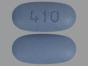 Sumatriptan Succ-Naproxen Sod: This is a Tablet imprinted with 410 on the front, nothing on the back.