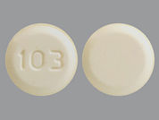 Chlorthalidone: This is a Tablet imprinted with 103 on the front, nothing on the back.