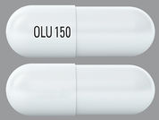 Rezlidhia: This is a Capsule imprinted with OLU 150 on the front, nothing on the back.