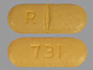 This is a Tablet imprinted with R on the front, 731 on the back.