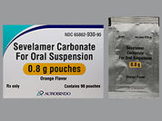 Sevelamer Carbonate: This is a Powder In Packet imprinted with nothing on the front, nothing on the back.