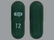 Tolterodine Tartrate Er: This is a blue-green oblong Capsule Er 24 Hr imprinted with logo on the front, T2 on the back, and is manufactured by AJANTA PHARMA L.