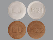 Wymzya Fe: This is a Tablet Chewable imprinted with LU on the front, M21 or M22 on the back.