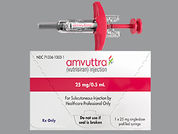 Amvuttra: This is a Syringe imprinted with nothing on the front, nothing on the back.