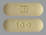 Posaconazole: This is a Tablet Dr imprinted with logo on the front, 100 on the back.