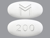 Krazati: This is a Tablet imprinted with 200 on the front, M on the back.