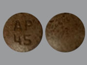 Senna Laxative: This is a Tablet imprinted with AP  45 on the front, nothing on the back.