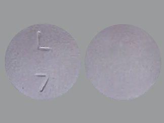 This is a Tablet imprinted with L  7 on the front, nothing on the back.