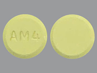 This is a Tablet imprinted with AM4 on the front, nothing on the back.