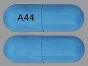 Tasimelteon: This is a Capsule imprinted with A44 on the front, nothing on the back.