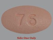 Fesoterodine Fumarate Er: This is a Tablet Er 24 Hr imprinted with 76 on the front, nothing on the back.