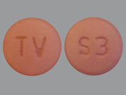 Sorafenib: Esto es un Tableta imprimido con TV en la parte delantera, S3 en la parte posterior, y es fabricado por None.