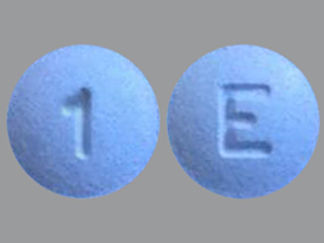 This is a Tablet imprinted with E on the front, 1 on the back.