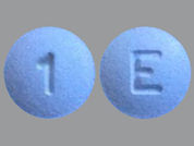 Eszopiclone: This is a Tablet imprinted with E on the front, 1 on the back.