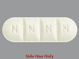 This is a Tablet Dispersible imprinted with N N N N on the front, nothing on the back.