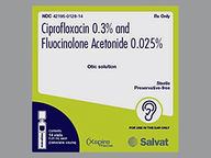 Vial de 0.3-0.025% de Ciprofloxacin Hcl-Fluocinolone