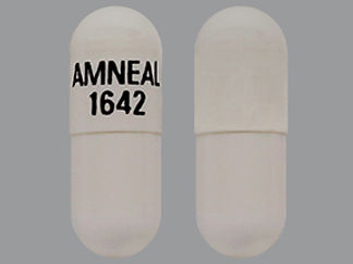 This is a Capsule imprinted with AMNEAL  1642 on the front, nothing on the back.