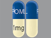 Pomalyst: This is a Capsule imprinted with POML on the front, 1 mg on the back.