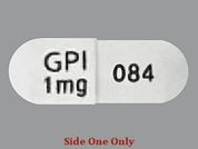 Prazosin Hcl: This is a Capsule imprinted with GPI  1mg on the front, 084 on the back.
